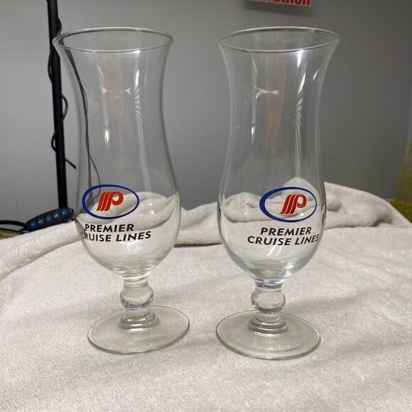 Set of Two - Premier Cruise Lines Souvenir Collectible Drinkware Glasses Cups - Picture 1 of 3